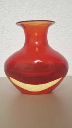 Murano - Vaas - Glas, Uranium - Red&Green Sommerso, Antiek en Kunst, Antiek | Glaswerk en Kristal