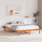 vidaXL Bedframe met nachttafels Bruin 160 x 200 cm Wasbruin, Huis en Inrichting, Slaapkamer | Bedden, Verzenden, Nieuw