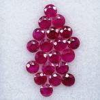 20 pcs  Rood Robijn  - 1.94 ct - Instituto Gemólogico, Handtassen en Accessoires, Edelstenen, Nieuw
