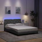 vidaXL Bedframe met LED zonder matras 120x200 cm stof, Verzenden, Nieuw