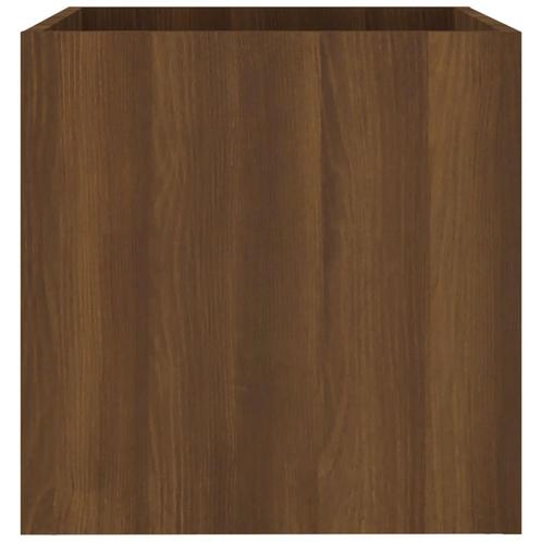 vidaXL Plantenbak 40x40x40 cm bewerkt hout bruineiken, Tuin en Terras, Bloempotten, Nieuw, Verzenden
