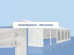 Ambisphere | Endwall 6m PVC met rits BLAUW / WIT, Partytent