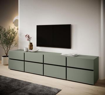 Tv meubel Modern design 224,8x40x48,2 cm Groen disponible aux enchères