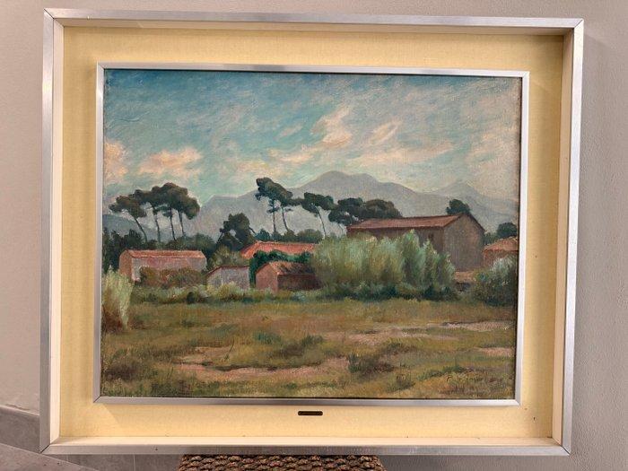 Raffaele De Grada (1885-1957) - Paesaggio rurale, Antiek en Kunst, Kunst | Schilderijen | Klassiek