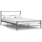 vidaXL Bedframe metaal grijs 160x200 cm, Huis en Inrichting, Verzenden, Nieuw