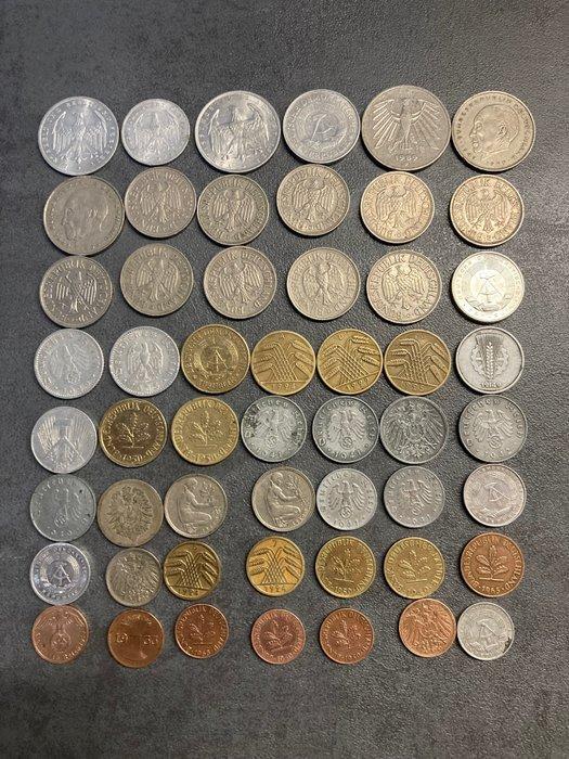 Duitsland. Lot of 50+ coins, various metals and, Postzegels en Munten, Munten | Europa | Niet-Euromunten