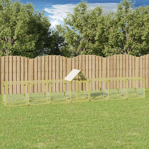 vidaXL Kippenhok 700x100x150 cm geïmpregneerd massief, Dieren en Toebehoren, Knaagdieren en Konijnen | Hokken en Kooien, Nieuw