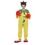 Horror Clown Halloween Kostuum Kind Geel, Nieuw, Verzenden
