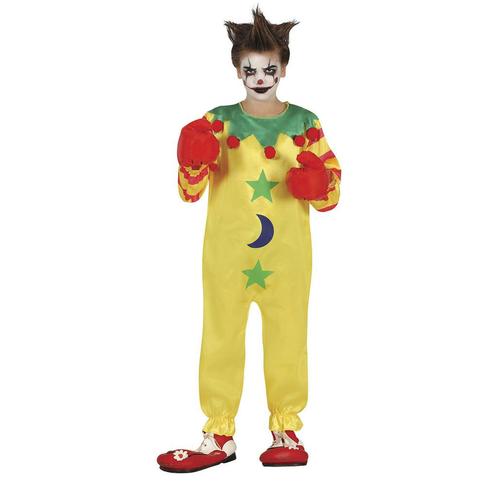 Horror Clown Halloween Kostuum Kind Geel, Hobby & Loisirs créatifs, Articles de fête, Envoi