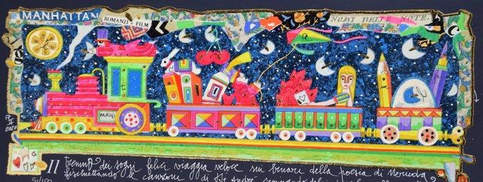 Francesco Musante (1950) - Il trenino dei sogni felici, Antiek en Kunst, Antiek | Overige Antiek