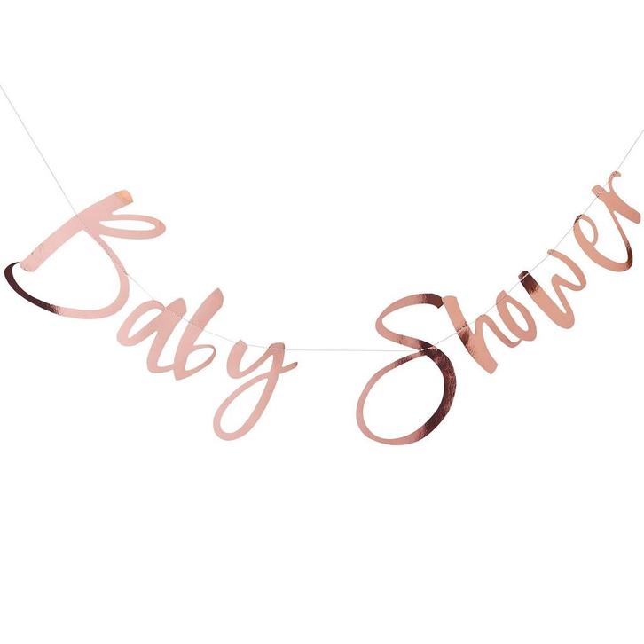 Rose Gouden Slinger Baby Shower 1,5m, Hobby en Vrije tijd, Feestartikelen, Nieuw, Verzenden