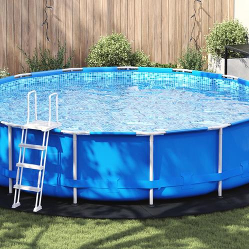 vidaXL Zwembad Bodem Vilt Zwart Ø 550 cm Niet-geweven Stof, Tuin en Terras, Zwembaden, Nieuw, Verzenden