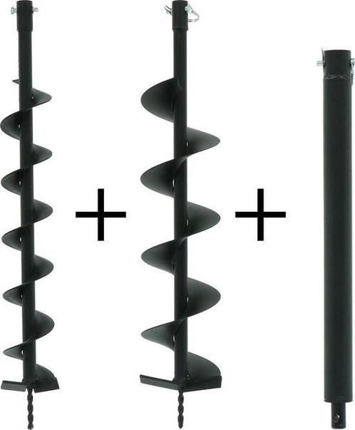 Kibani Grondboren Set 100 MM + 150 MM + Verlengstuk Lengte, Jardin & Terrasse, Outils à main