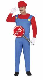 Super Mario Kostuum Rood Blauw Heren, Nieuw, Verzenden