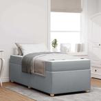 vidaXL Bedframe met matras Lichtgrijs 90 x 200 cm Stof, Verzenden