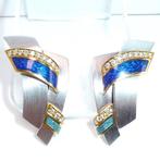 Oorbellen - 18 karaat Geel goud, Witgoud - 0.56ct. tw., Handtassen en Accessoires, Oorbellen, Nieuw