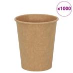 vidaXL Papieren koffiekopjes 1000 st 8oz 200 ml bruin, Verzenden