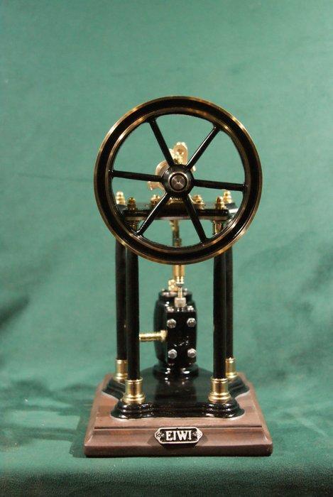 Stoommachine - gelakt messing, Beuken - 2025 - Grote, Antiek en Kunst, Antiek | Speelgoed