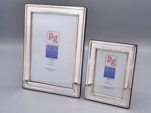 PG-Miani Argenteria - Cadre photo (2) - Argent 925 - Liscie, Antiek en Kunst, Antiek | Zilver en Goud