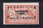Frankrijk 1929 - Waardering € 900, tentoonstelling Le Havre, Postzegels en Munten, Gestempeld
