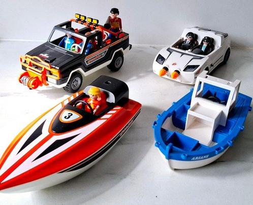 Playmobil - Speelgoed Playmobil 3399 Speedstar auto en boot,, Antiquités & Art, Antiquités | Autres Antiquités