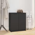 vidaXL Schoenenkast 59x35x70 cm bewerkt hout zwart, Huis en Inrichting, Verzenden, Nieuw