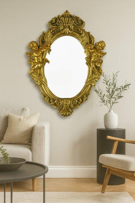 Miroir mural - Bois, Composite - miroir mural, Antiquités & Art, Curiosités & Brocante