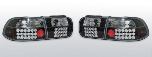 Achterlichten  Honda Civic 92-95 3D  LED zwart Carnamic, Auto-onderdelen, Verlichting, Nieuw, Honda, Verzenden