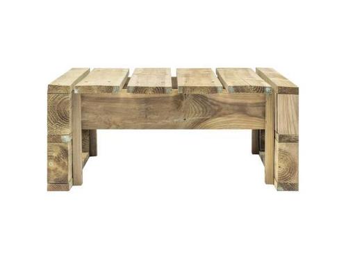 Veiling - Tuinhocker van grenenhout 60x60x25cm, Tuin en Terras, Tuinsets en Loungesets