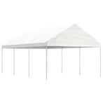 vidaXL Belvédère avec toit blanc 6,69x4,08x3,22 m, Jardin & Terrasse, Verzenden, Neuf