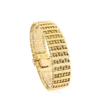 18 Krt. Gouden schakel armband | 19,5 cm (vintage sieraad) beschikbaar voor biedingen