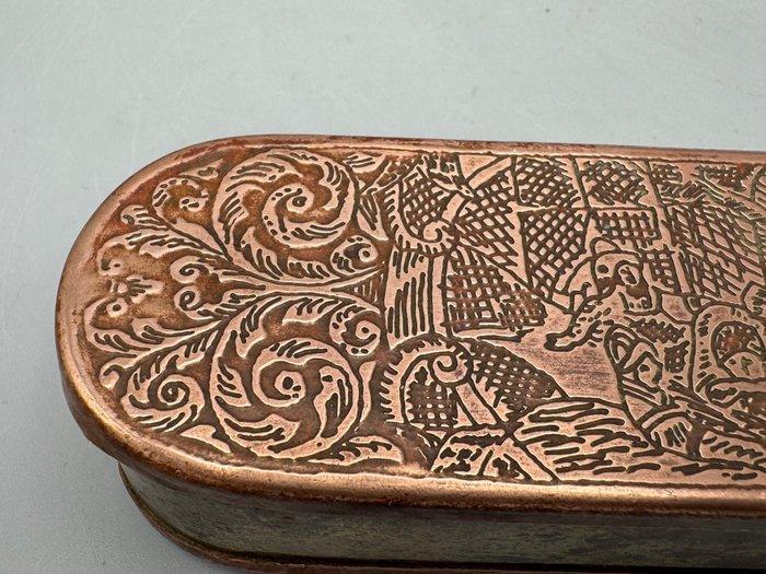 Koperen tabaksdoos - Tabaksdoos - Koper, Antiek en Kunst, Curiosa en Brocante