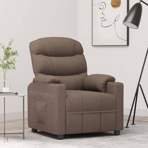 vidaXL Fauteuil verstelbaar stof taupe, Huis en Inrichting, Fauteuils, Nieuw, Verzenden
