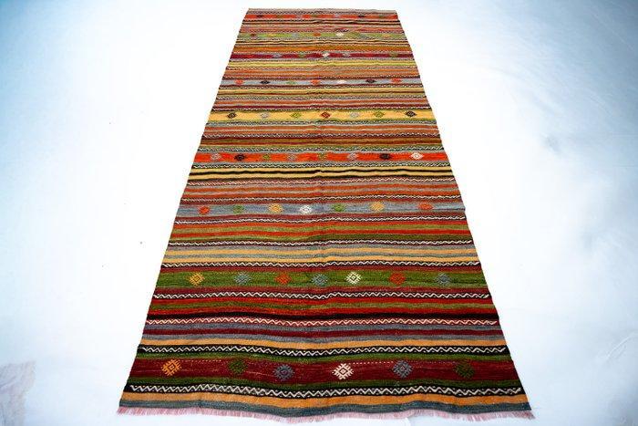Usak - Kelim - 335 cm - 155 cm - Kleurrijk gestreept tapijt, Huis en Inrichting, Stoffering | Tapijten en Vloerkleden