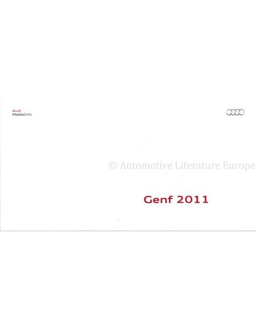 2011 AUDI GENÈVE PERSMAP DUITS, Boeken, Auto's | Folders en Tijdschriften, Ophalen of Verzenden