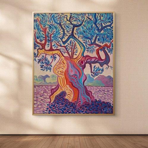 Kirsty Wain - Golden Olive Tree (Marina Baixa Landscape) -, Antiek en Kunst, Kunst | Schilderijen | Modern