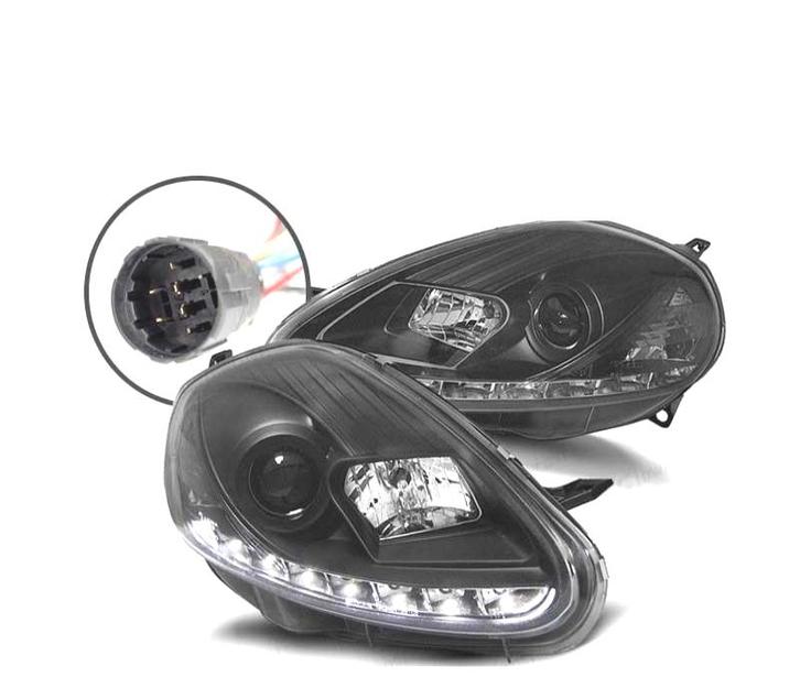 Phares Pour Fiat Grande Punto 1008-09 Daylight Fond Noir, Autos : Pièces & Accessoires, Éclairage, Envoi