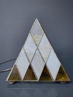 Tafellamp - Messing - Vitrail pyramide-lamp