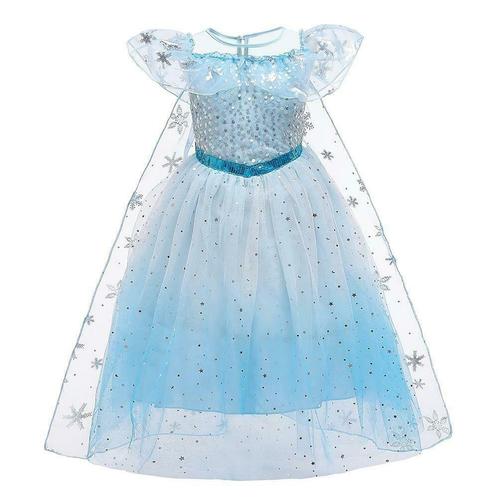 Prinsessenjurk - Blauwe Elsa kristallen jurk - Kleedje, Enfants & Bébés, Costumes de carnaval & Déguisements, Envoi