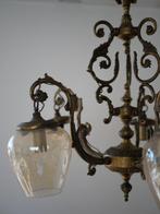 Kroonluchter - Messing - 5 filialen en laiton, Antiek en Kunst