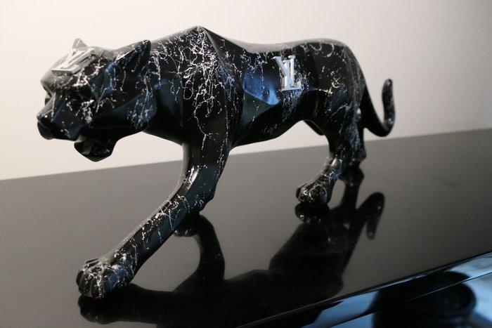 RichART - Panthère noire et argent version Louis Vuitton, Antiquités & Art, Art | Objets design