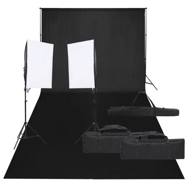 vidaXL Fotostudioset met verlichtingsset en achtergrond, Audio, Tv en Foto, Fotografie | Fotostudio en Toebehoren, Nieuw, Verzenden