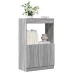 vidaXL Hoge kast 63x33x100 cm bewerkt hout grijs sonoma, Huis en Inrichting, Verzenden, Nieuw