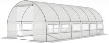 Folietunnel - kweekkas met ramen - 600 x 300 x 200 cm - wit, Ophalen of Verzenden