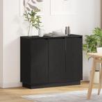 vidaXL Zwart Eiken Dressoir met LED, 90x32x75 cm, Gemaakt, Huis en Inrichting, Slaapkamer | Nachtkastjes, Verzenden, Nieuw