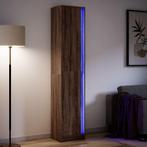 vidaXL Hoge kast met LED 41,5x32,5x200 cm bewerkt hout bruin, Huis en Inrichting, Kasten | Dressoirs, Verzenden, Nieuw