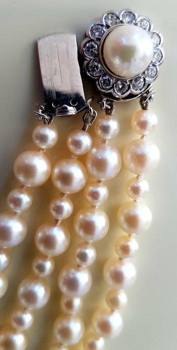 Collier - 18 carats Or blanc - 0.70ct. tw. Diamant, Bijoux, Sacs & Beauté, Colliers