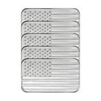 5 Troy Ounce - Zilver .999 - 5 x 1 oz Highland Mint US Flag, Postzegels en Munten, Edelmetalen en Baren