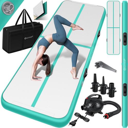 KESSER® Gymnastiekmat Opblaasbare Airtrack - Sportmat - Mint, Huis en Inrichting, Overige Huis en Inrichting, Verzenden