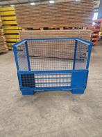 Gitterbox 1240x835x970mm blauw gebruikt (A-grade), Zakelijke goederen, Kantoor en Winkelinrichting | Magazijn, Stelling en Opslag